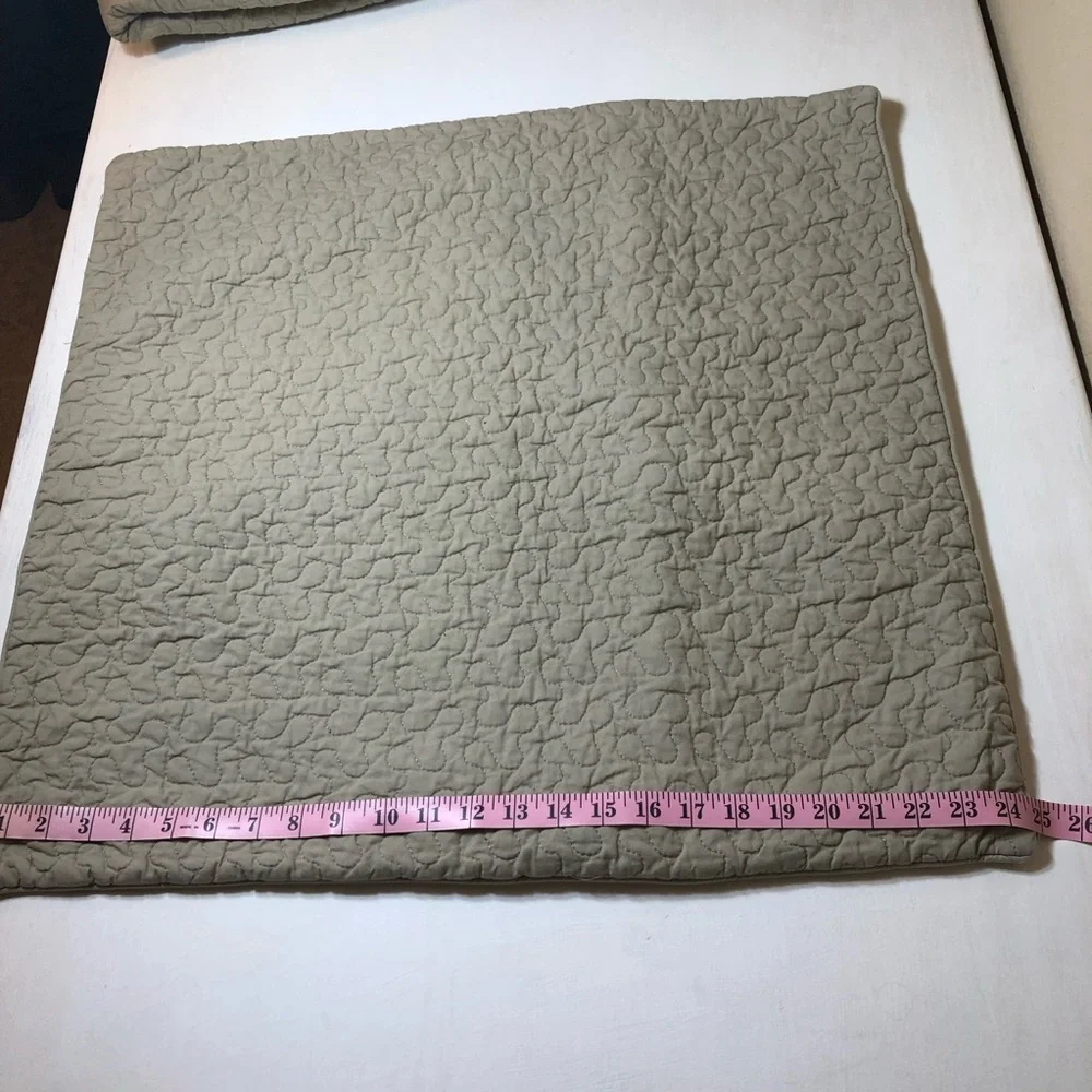 IKEA Alina Square Sham 26x26, EUC, Tan, Quilted, pet/smoke free home